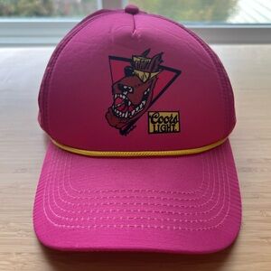 Coors Light x Laundry Room pink and yellow hat